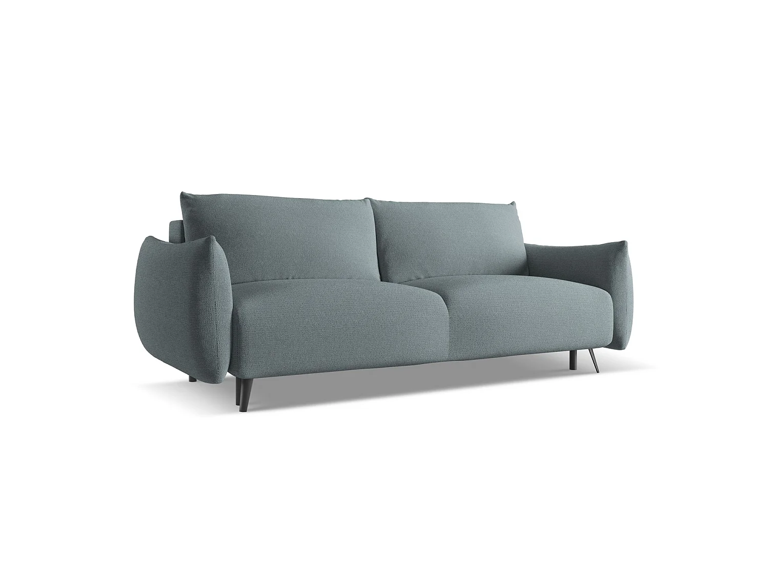 Canapé 3 places convertible en tissu chenille - jeans - GENOVA