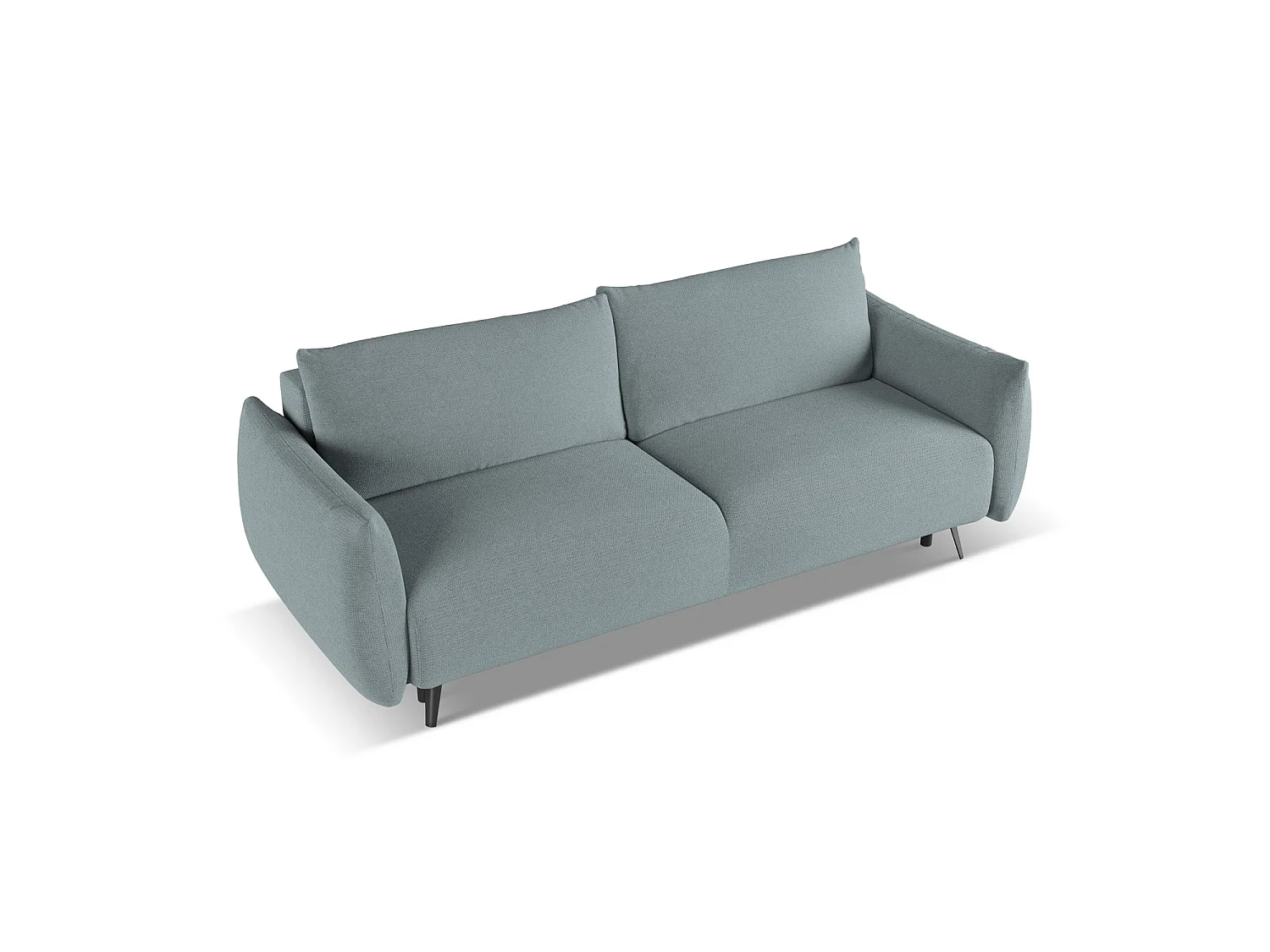 Canapé 3 places convertible en tissu chenille - jeans - GENOVA