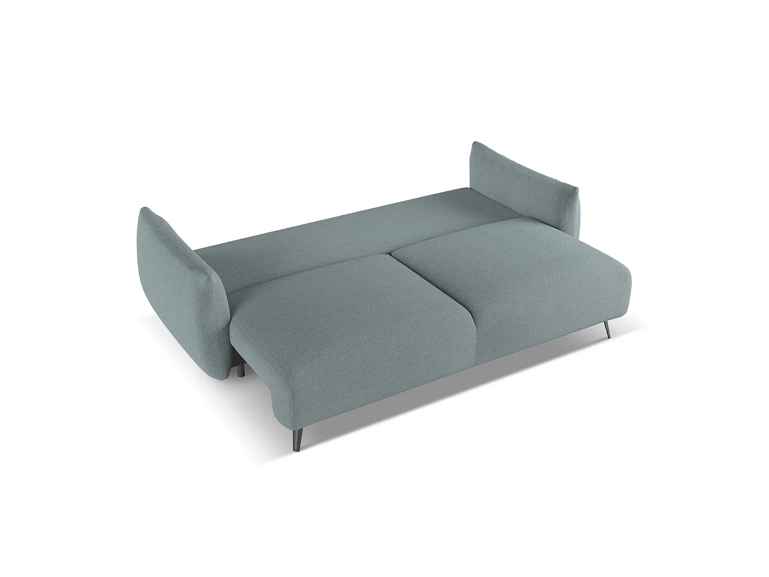 Canapé 3 places convertible en tissu chenille - jeans - GENOVA