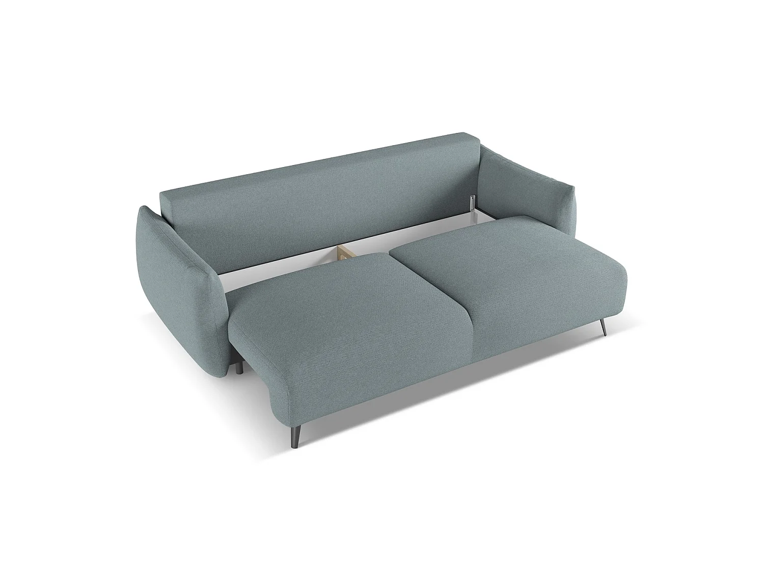 Canapé 3 places convertible en tissu chenille - jeans - GENOVA