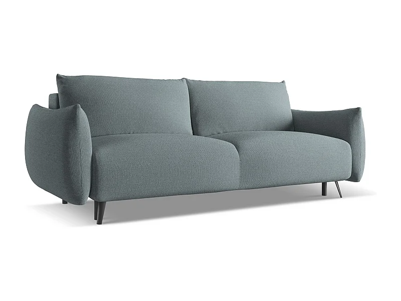 Canapé 3 places convertible en tissu chenille - jeans - MALIE