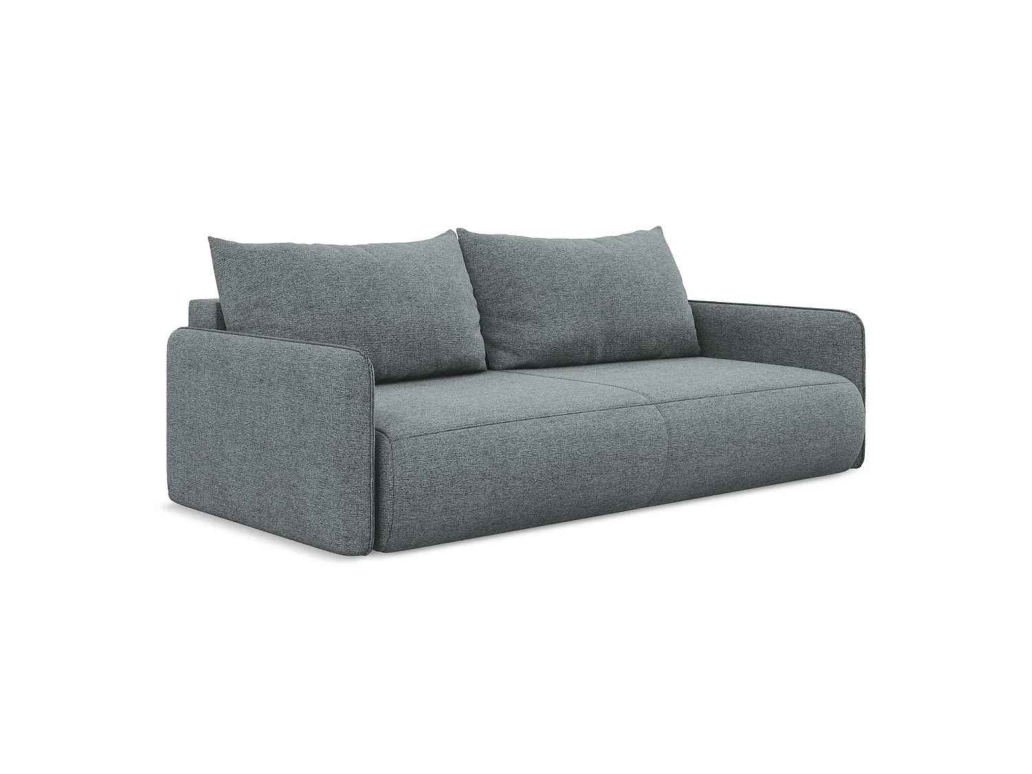 Canapé 3 places convertible en tissu chenille - jeans - PALERMO