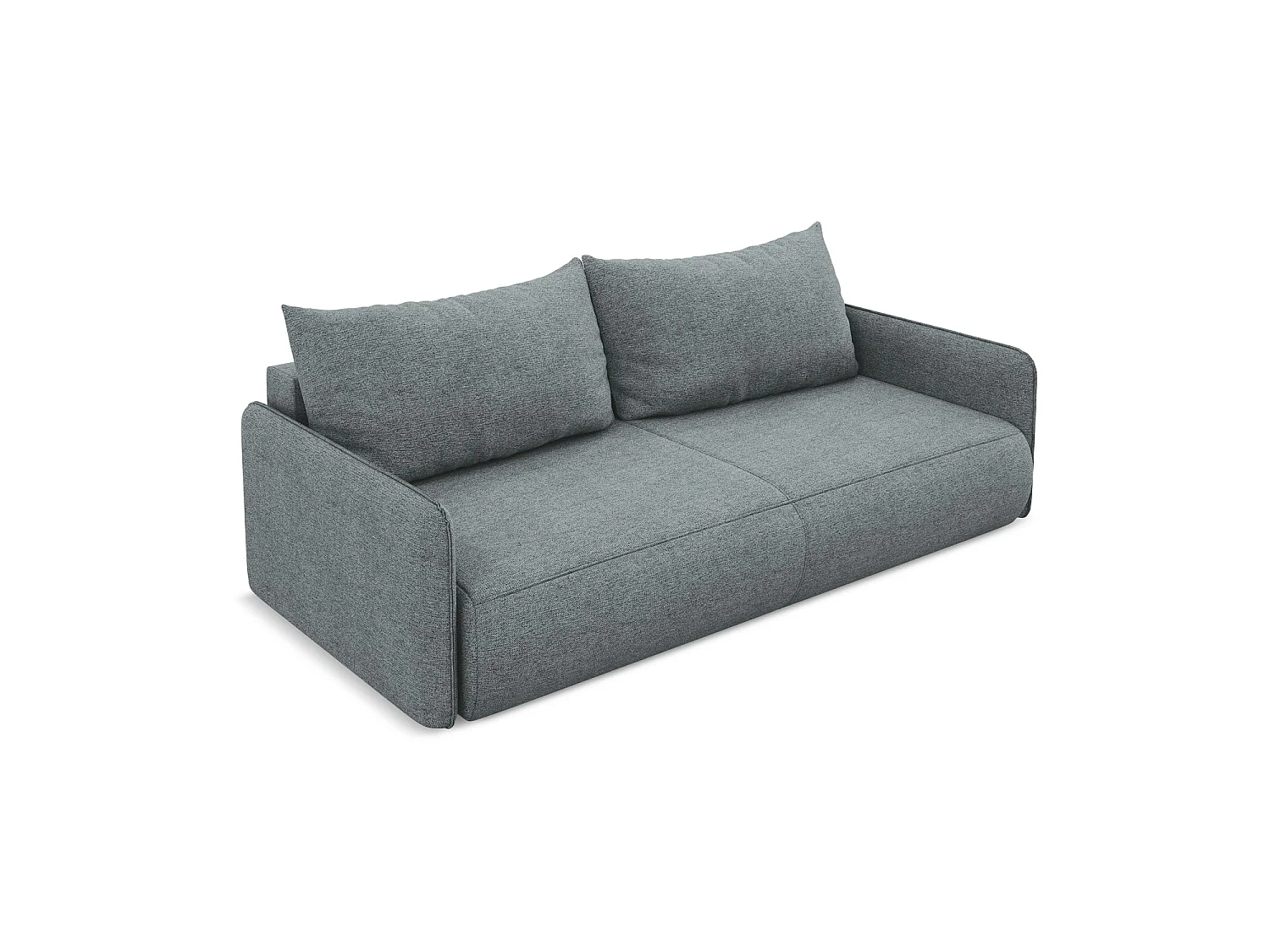 Canapé 3 places convertible en tissu chenille - jeans - PALERMO