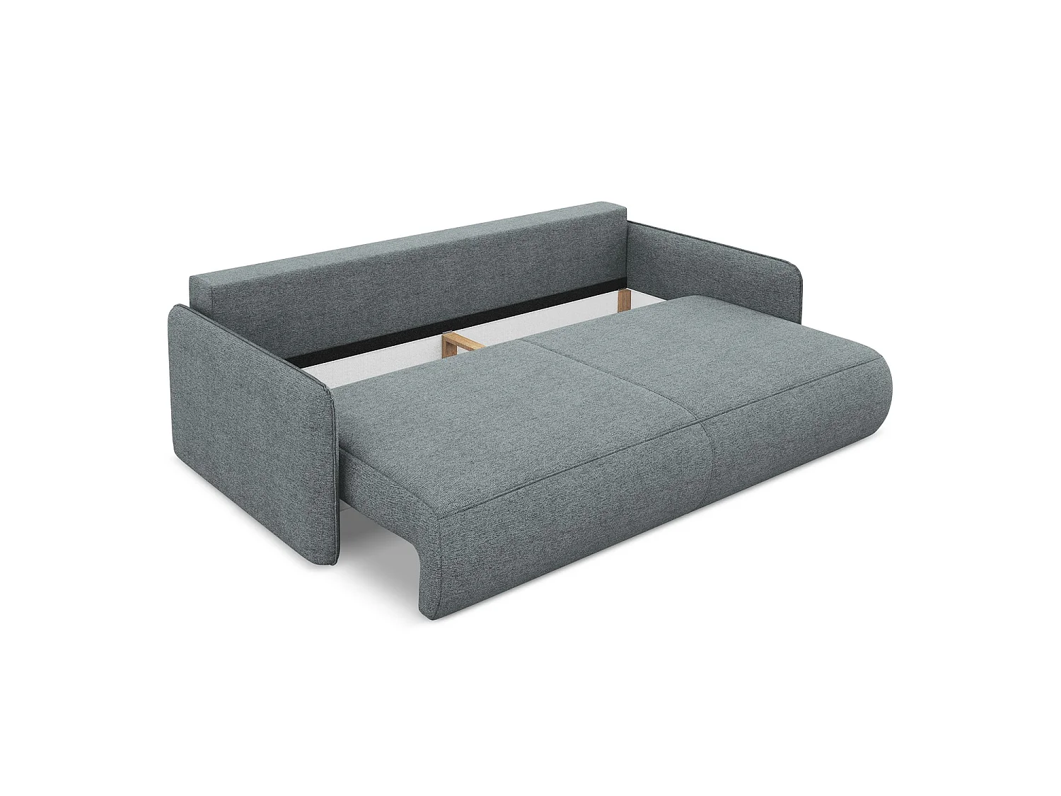 Canapé 3 places convertible en tissu chenille - jeans - PALERMO