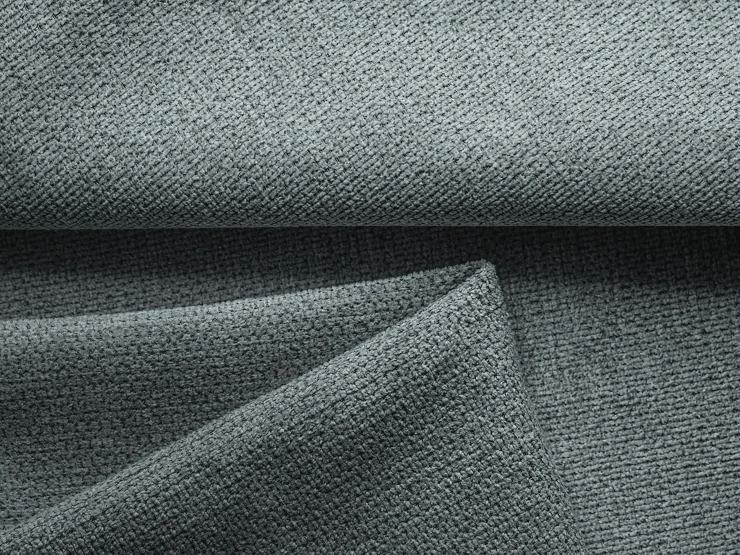 Canapé 3 places convertible en tissu chenille - jeans - PALERMO