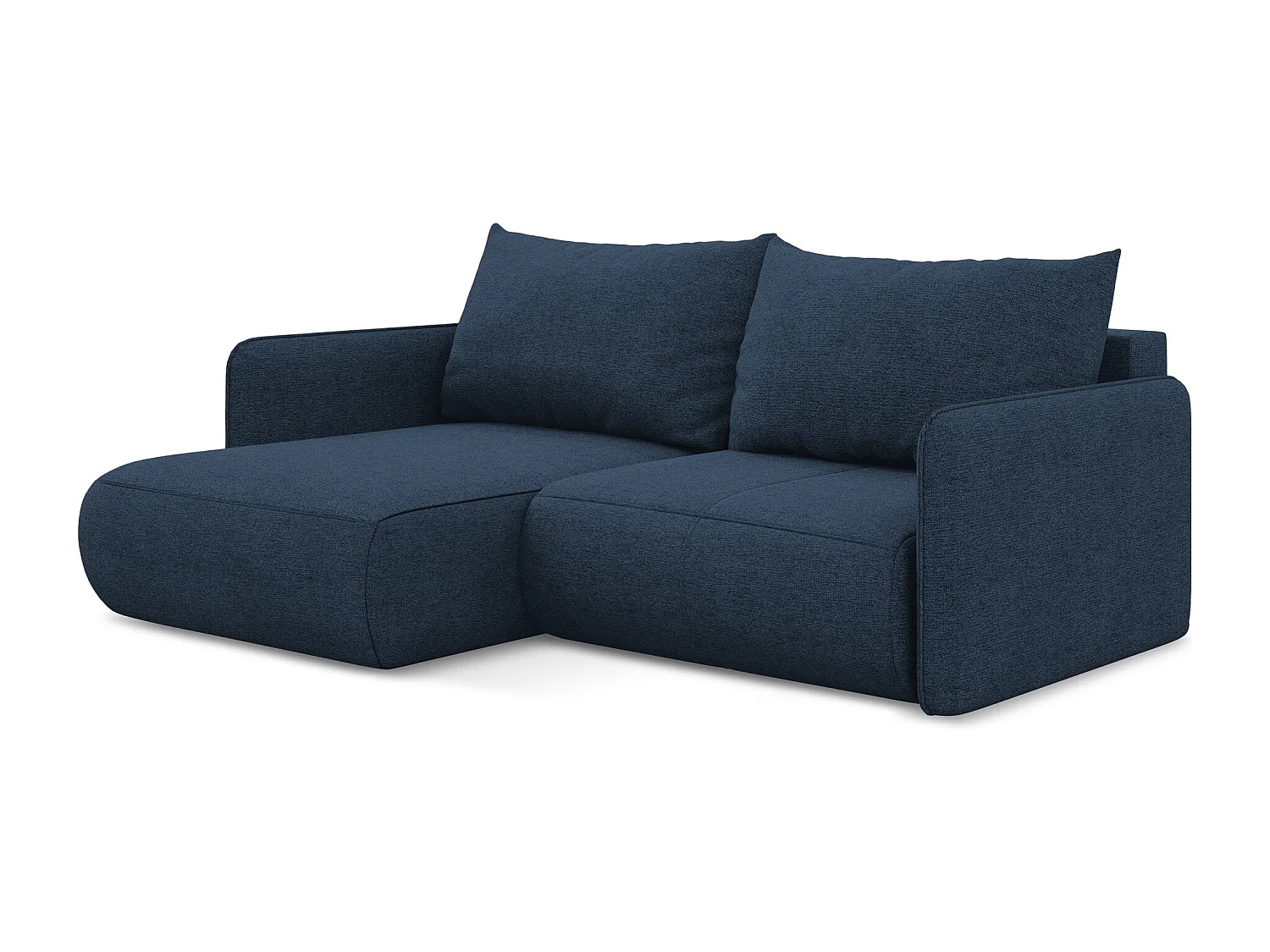 2,5-Sitzer Ecksofa mit Schlaffunktion - Ecke Links - Chenille - Königsblau - NANEA