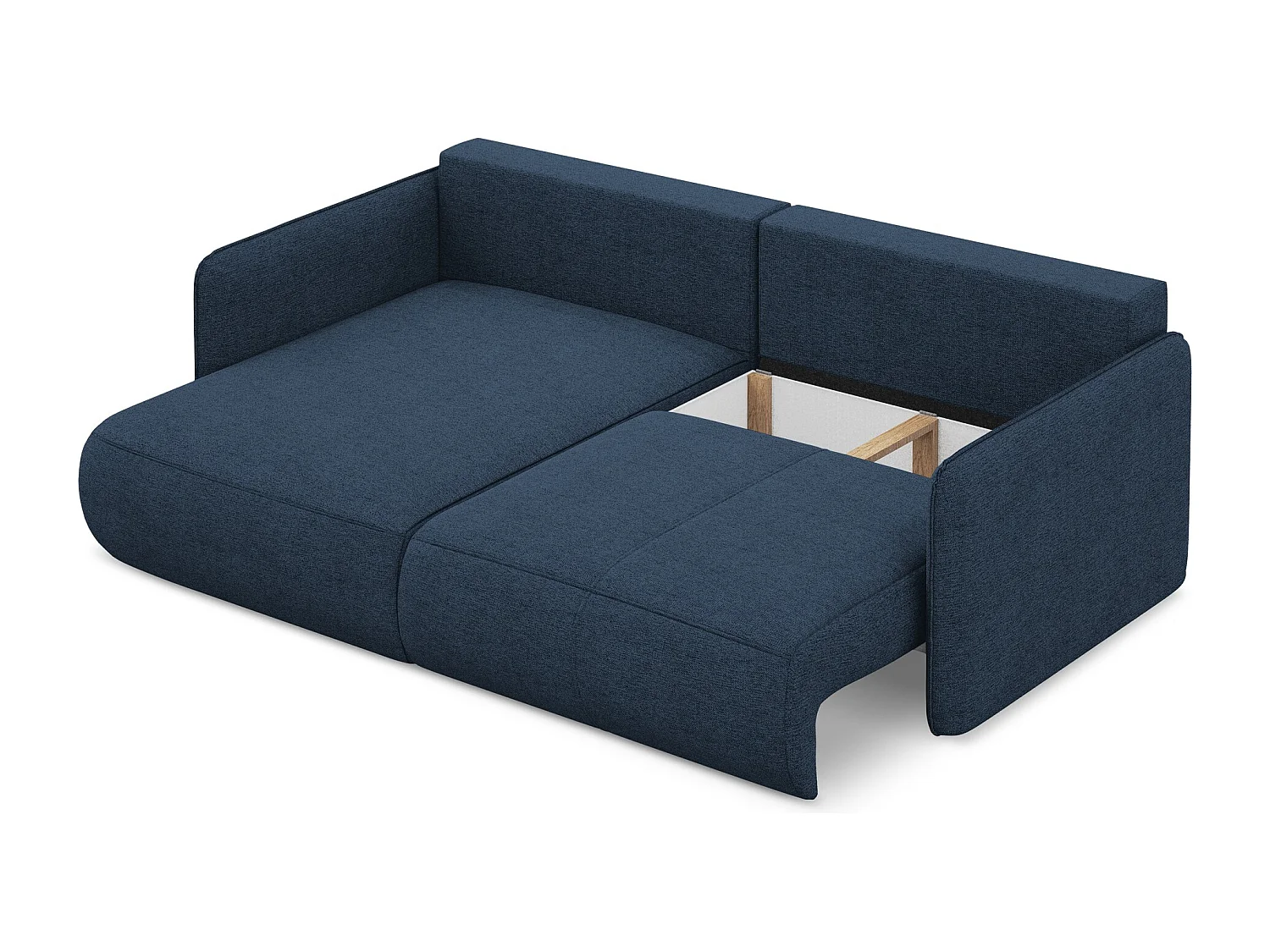 2,5-Sitzer Ecksofa mit Schlaffunktion - Ecke Links - Chenille - Königsblau - NANEA