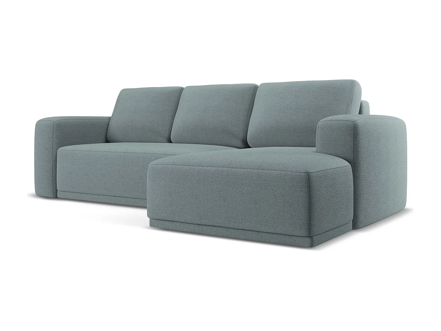 Hoekslaapbank rechts van jeans chenille stof - KAILA