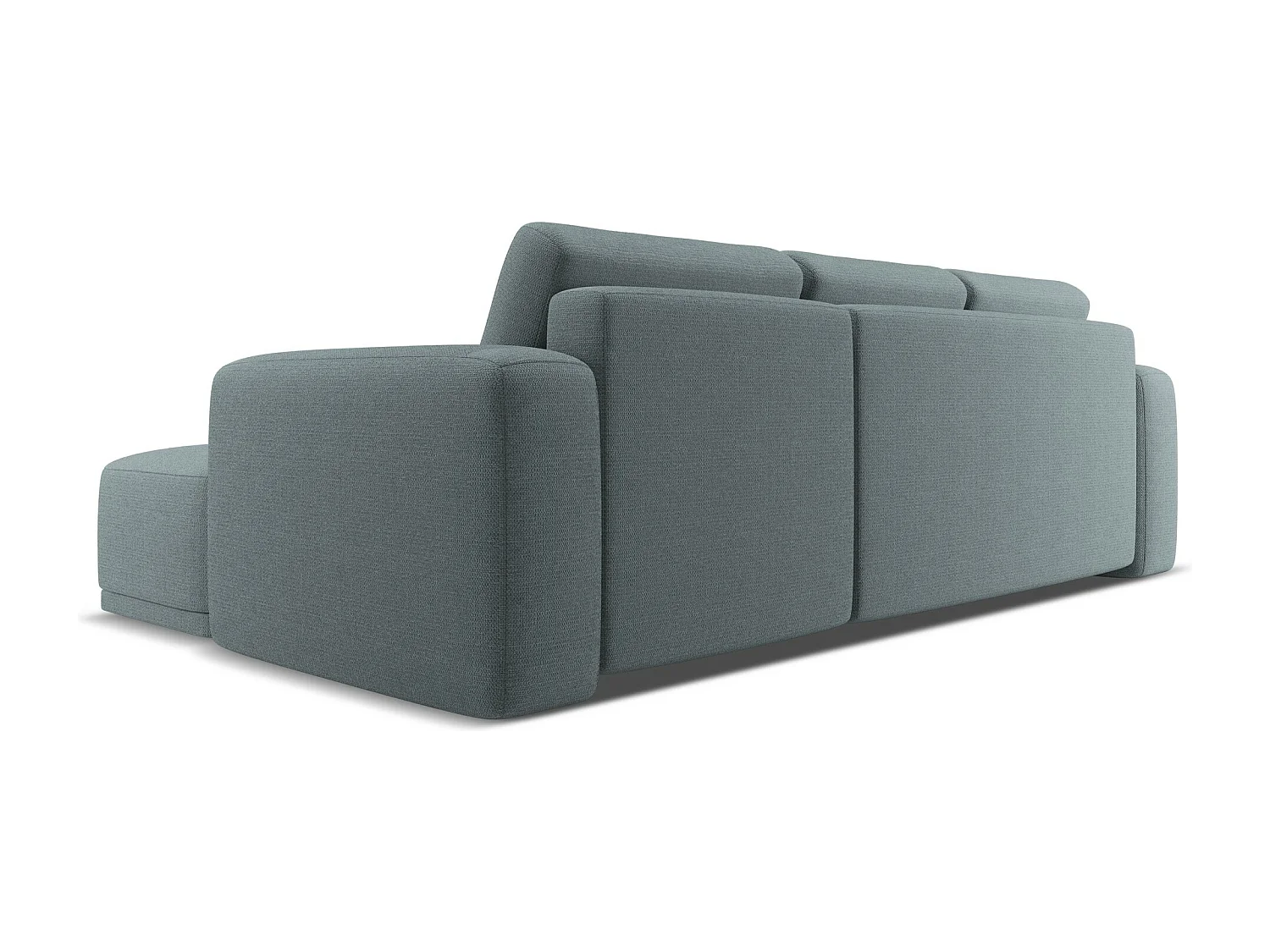 Hoekslaapbank rechts van jeans chenille stof - KAILA