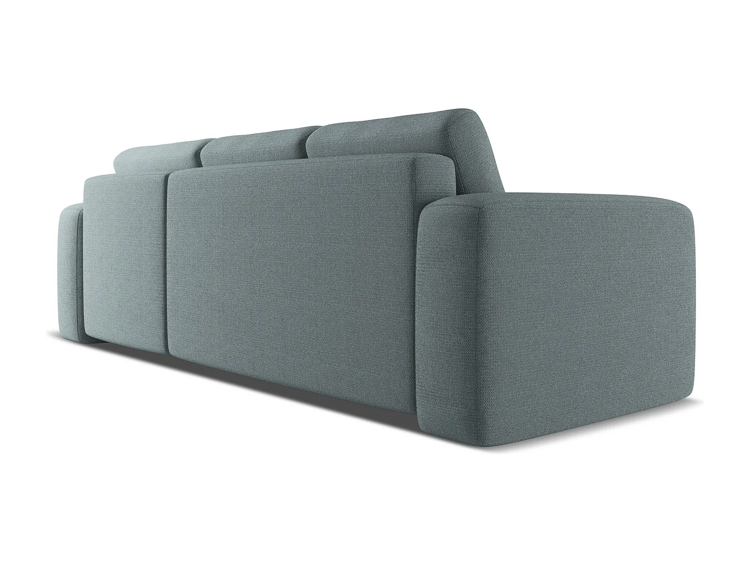 Hoekslaapbank rechts van jeans chenille stof - KAILA