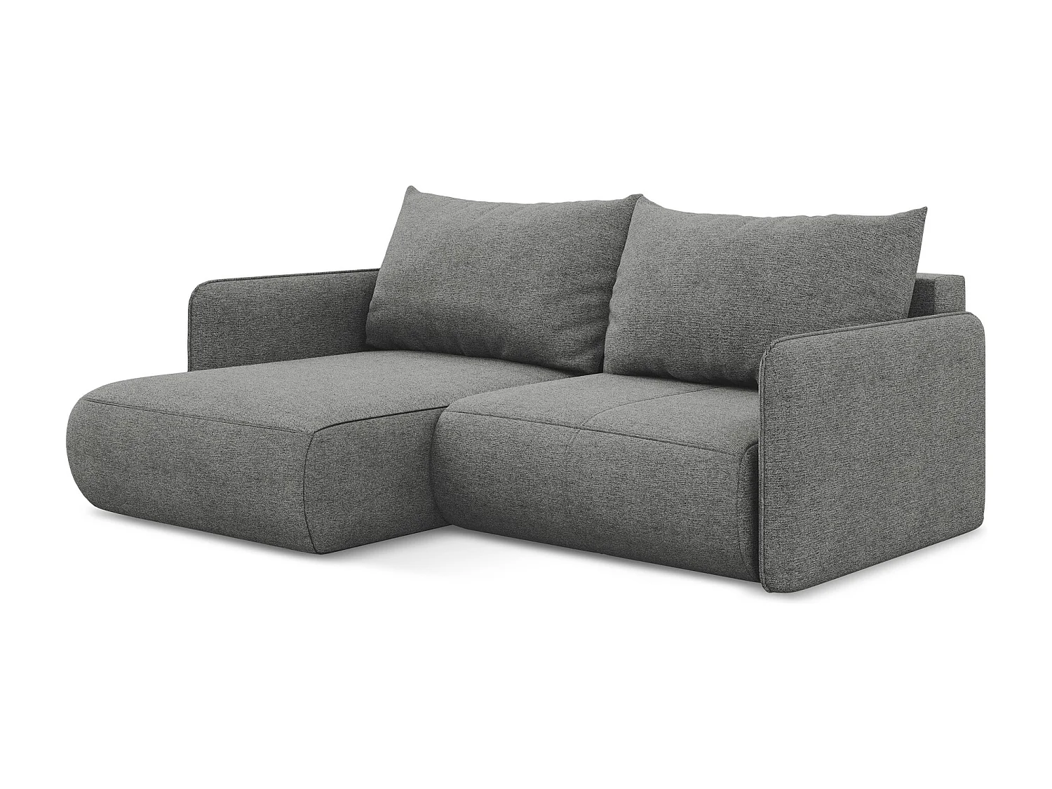 2,5-Sitzer Ecksofa mit Schlaffunktion - Ecke Links - Chenille - Elefant - NANEA