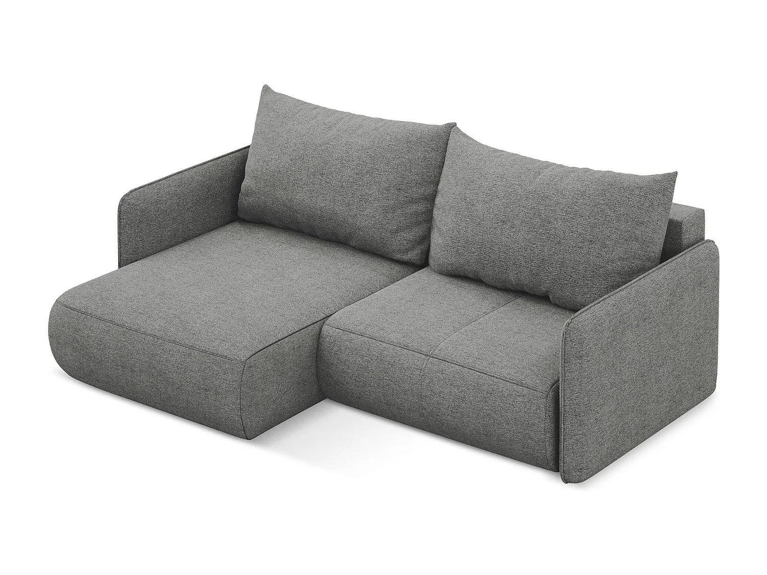 2,5-Sitzer Ecksofa mit Schlaffunktion - Ecke Links - Chenille - Elefant - NANEA