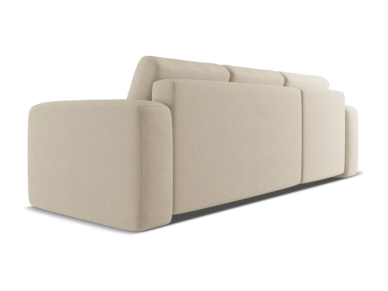 3-Sitzer Ecksofa mit Schlaffunktion - Ecke Links - Chenille - Dunkelbeige - KAILA