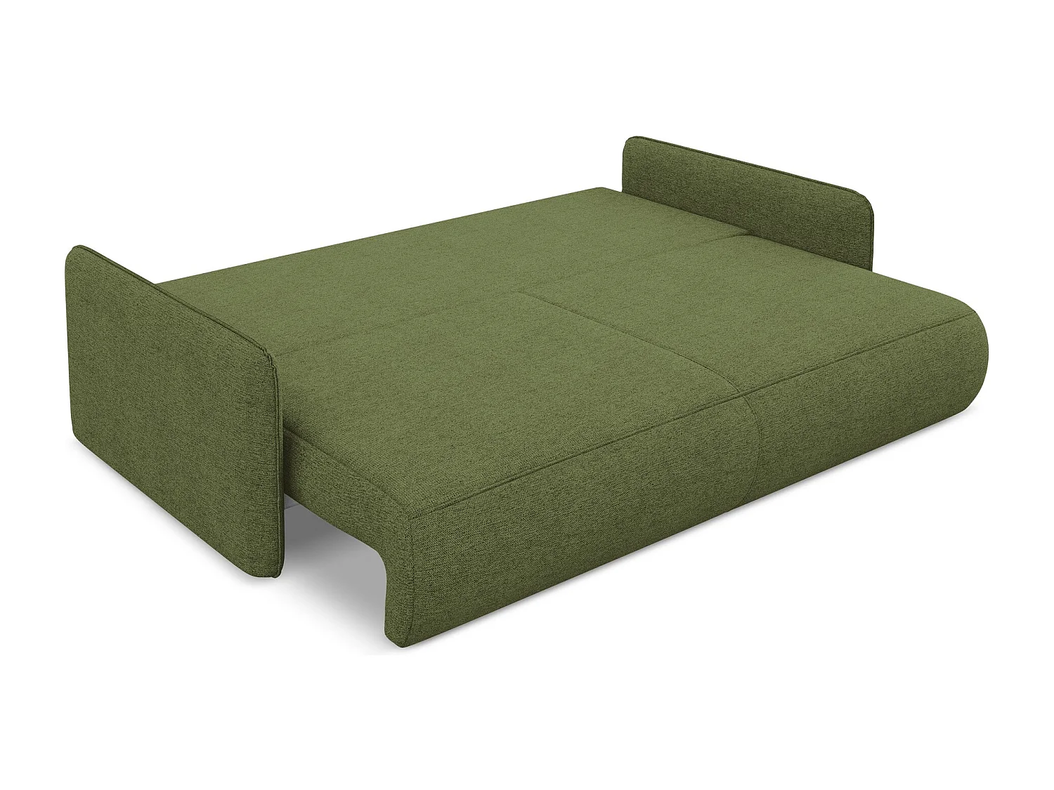 3-Sitzer Sofa mit Schlaffunktion - - Chenille - Flaschengrün - NANEA