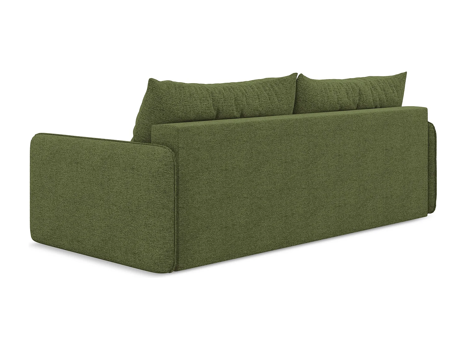 3-Sitzer Sofa mit Schlaffunktion - - Chenille - Flaschengrün - NANEA