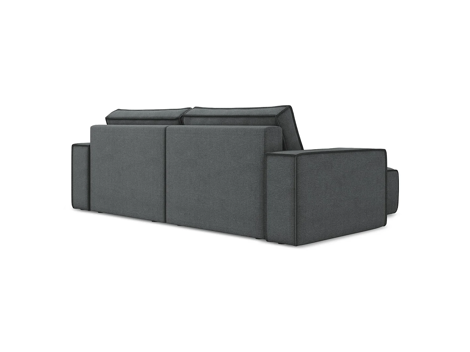 2-Sitzer Ecksofa mit Schlaffunktion - Ecke Links - Strukturstoff - Grau - LIVORNO