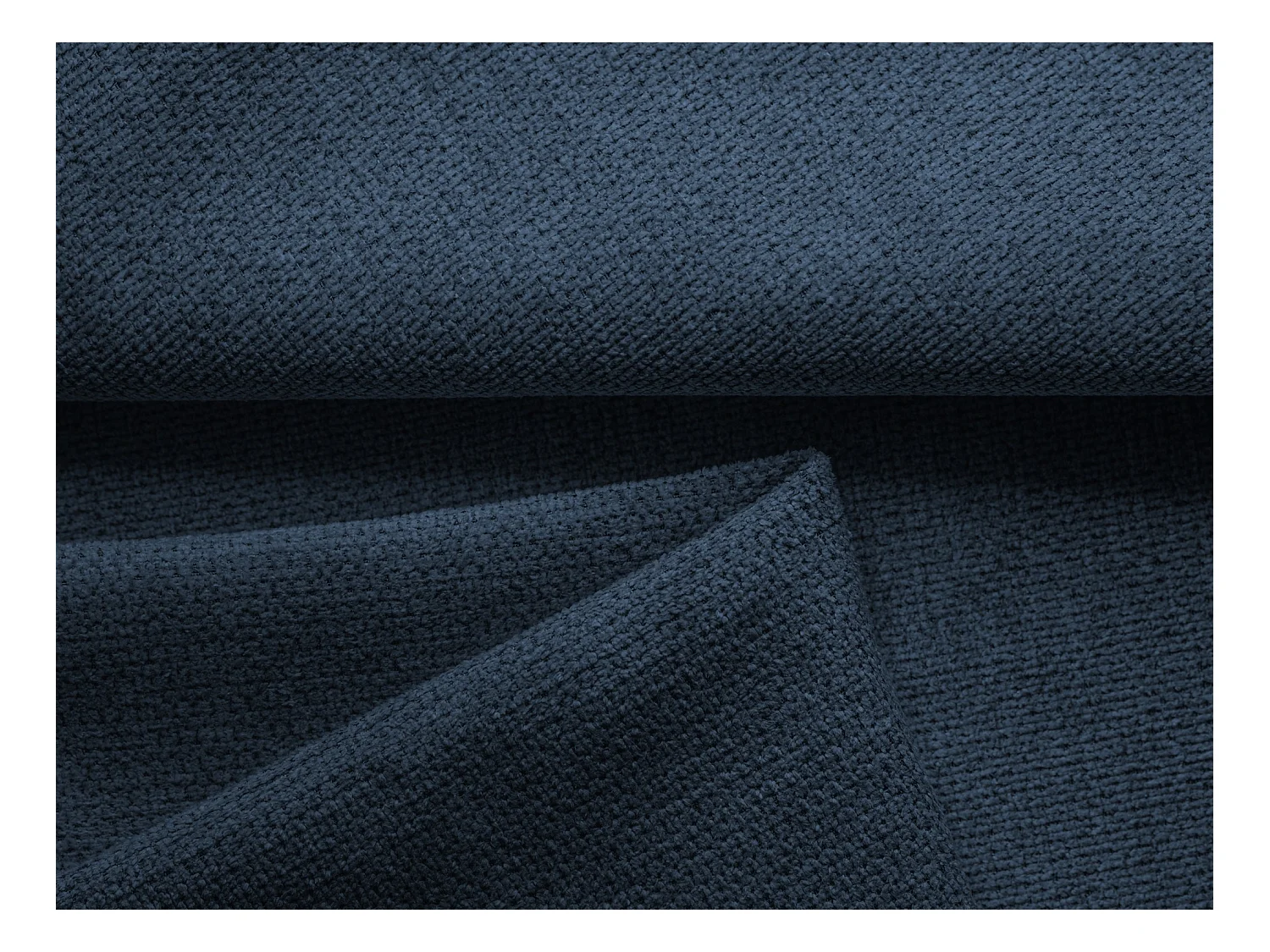 Ecksofa mit Schlaffunktion - Ecke Rechts - Chenille - Königsblau - NANEA