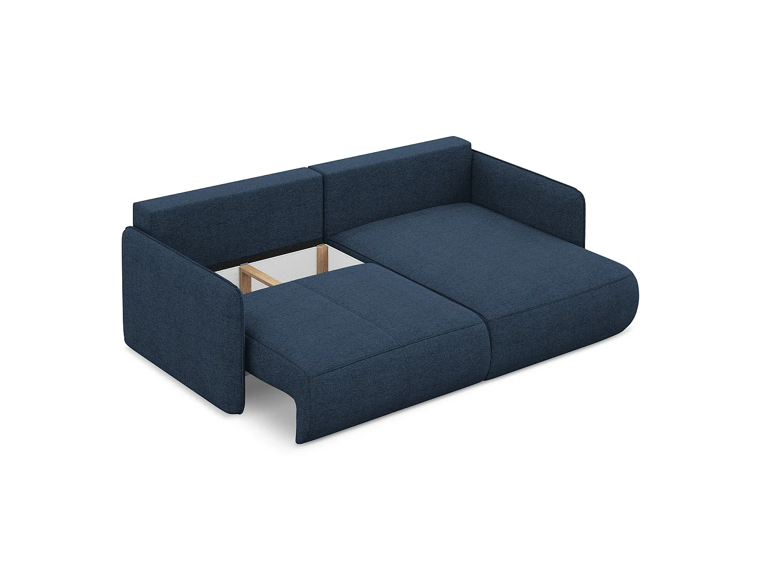 Ecksofa mit Schlaffunktion - Ecke Rechts - Chenille - Königsblau - PALERMO