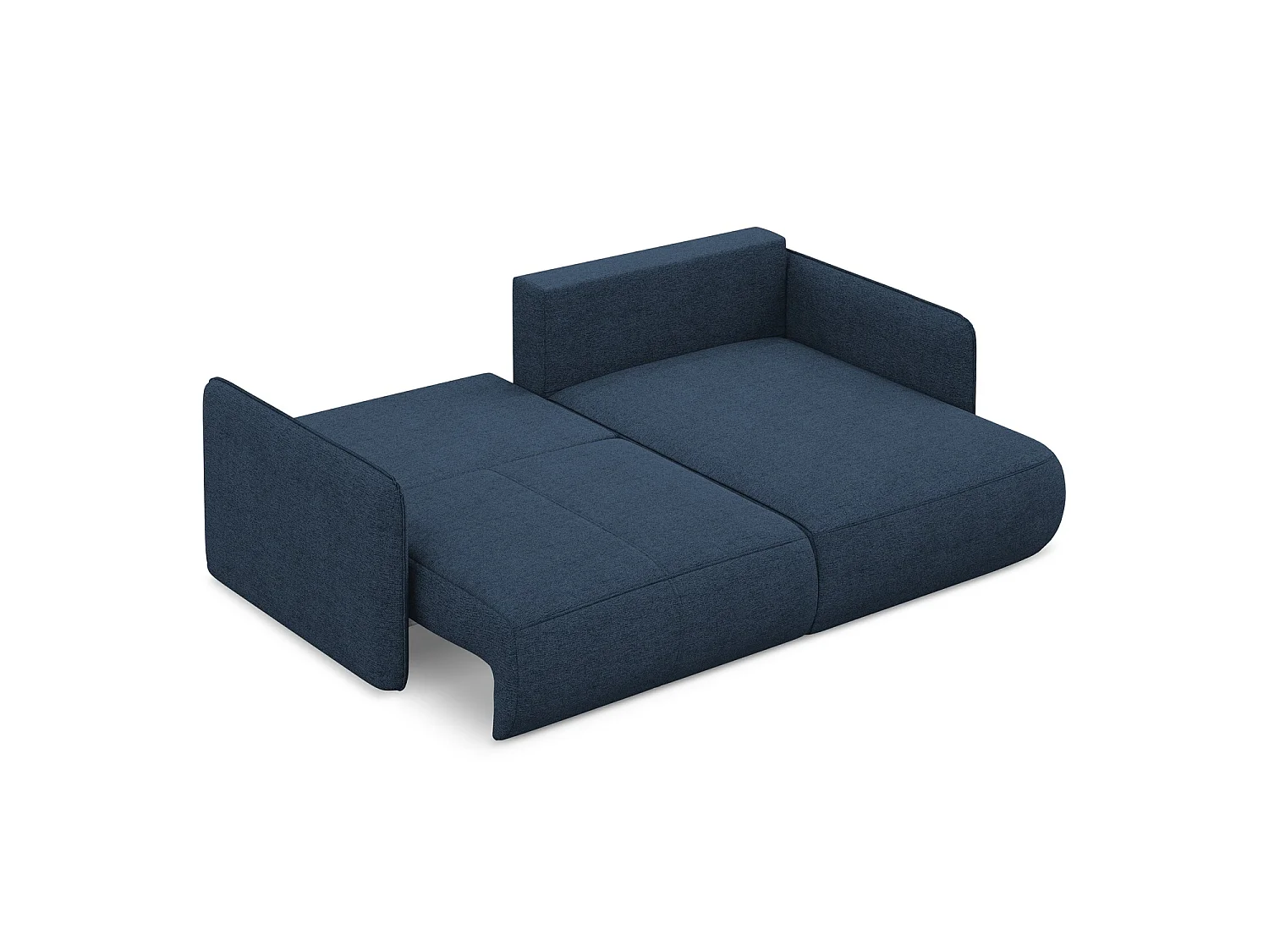 Ecksofa mit Schlaffunktion - Ecke Rechts - Chenille - Königsblau - PALERMO