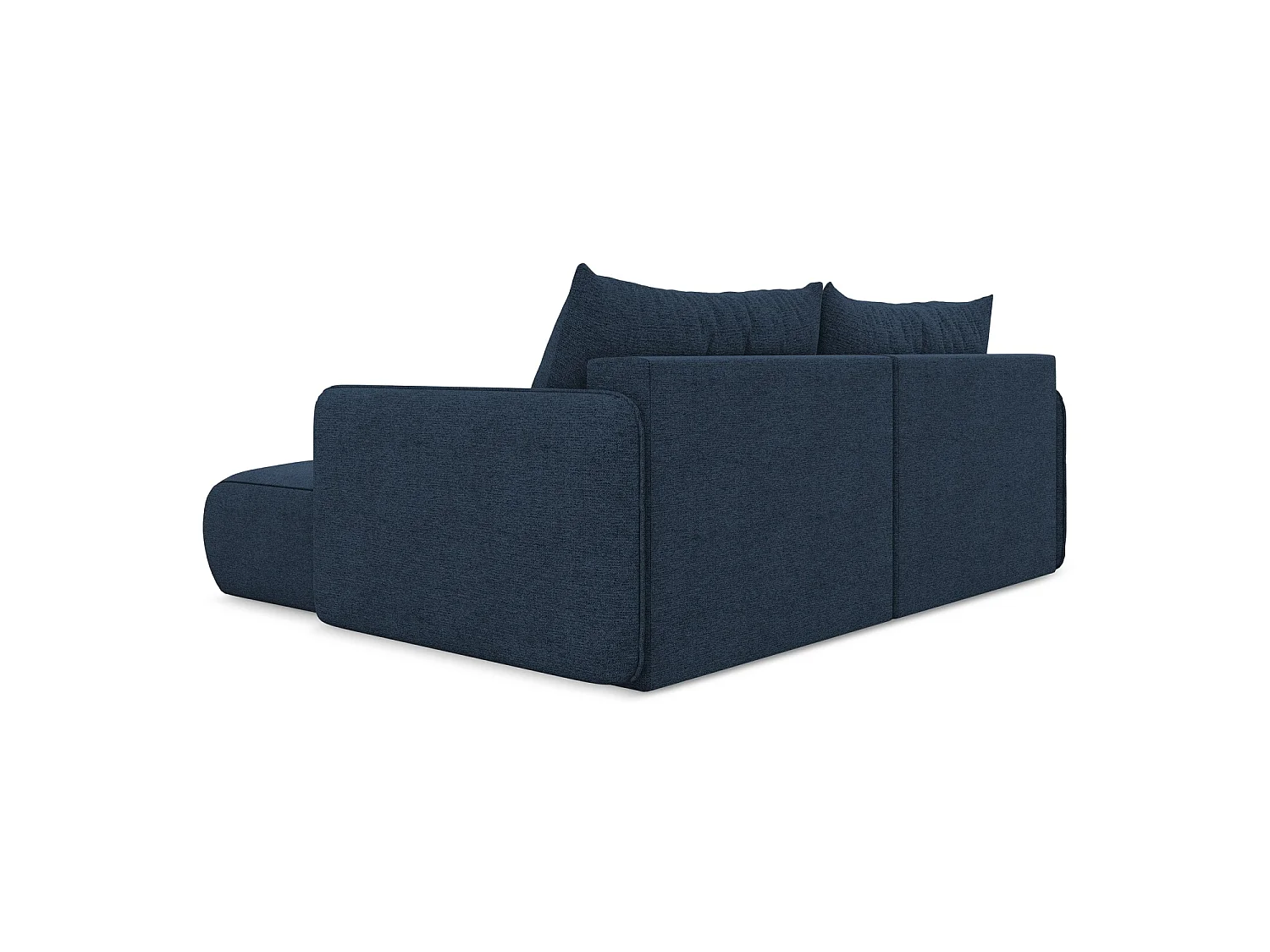 Ecksofa mit Schlaffunktion - Ecke Rechts - Chenille - Königsblau - PALERMO