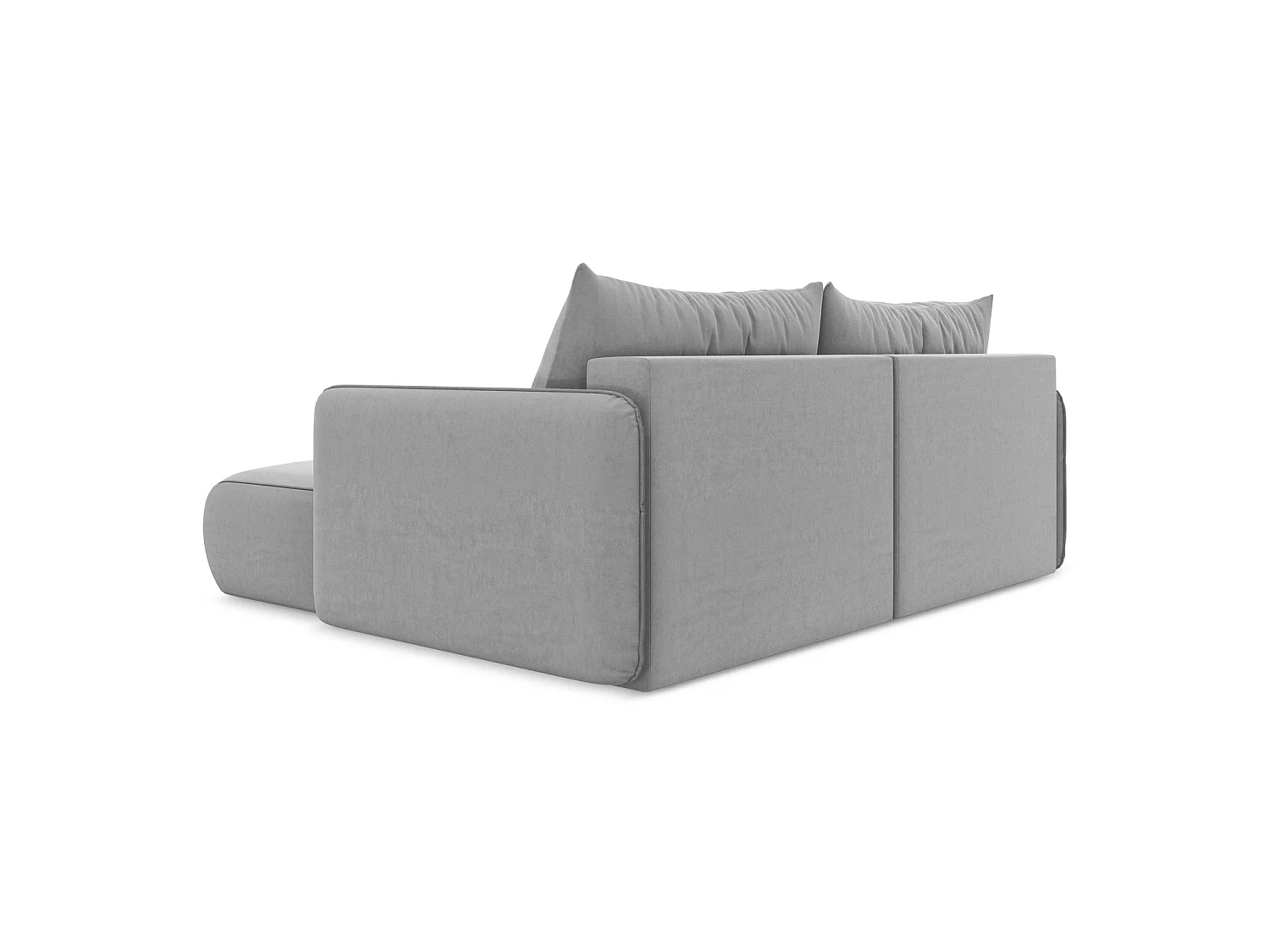 2,5-Sitzer Ecksofa mit Schlaffunktion - Ecke Rechts - Samt - Grau - PALERMO