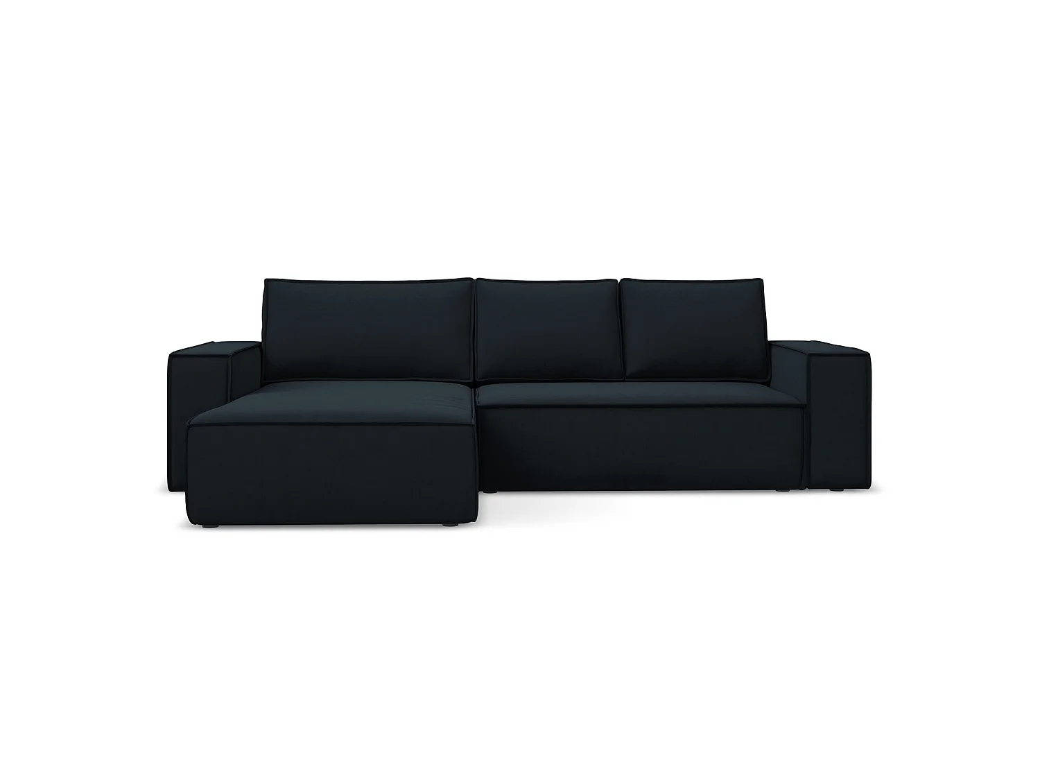3-Sitzer Ecksofa mit Schlaffunktion - Ecke Links - Samt - Königsblau - LIVORNO