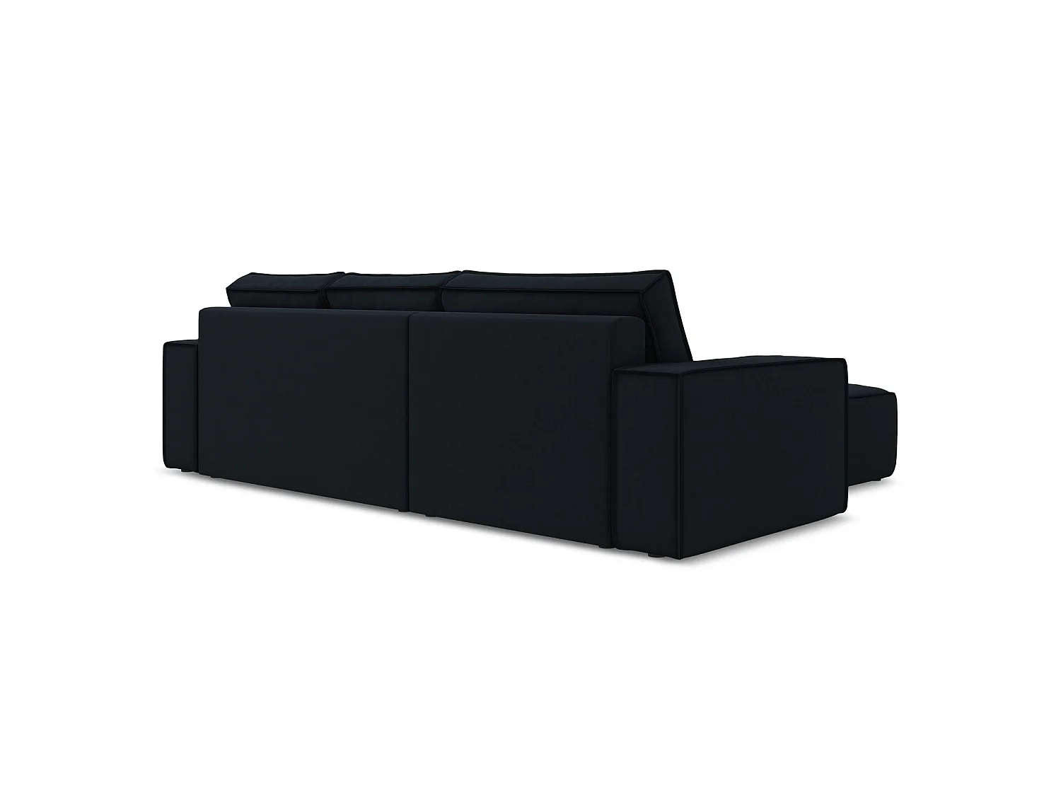 3-Sitzer Ecksofa mit Schlaffunktion - Ecke Links - Samt - Königsblau - LIVORNO
