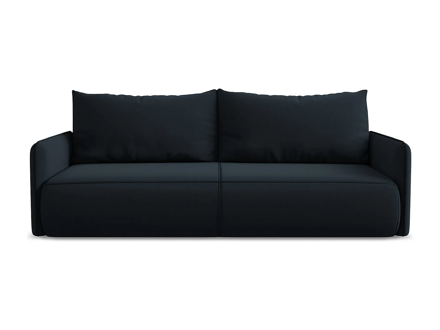 Canapé 3 places convertible en velours - bleu royal - NANEA