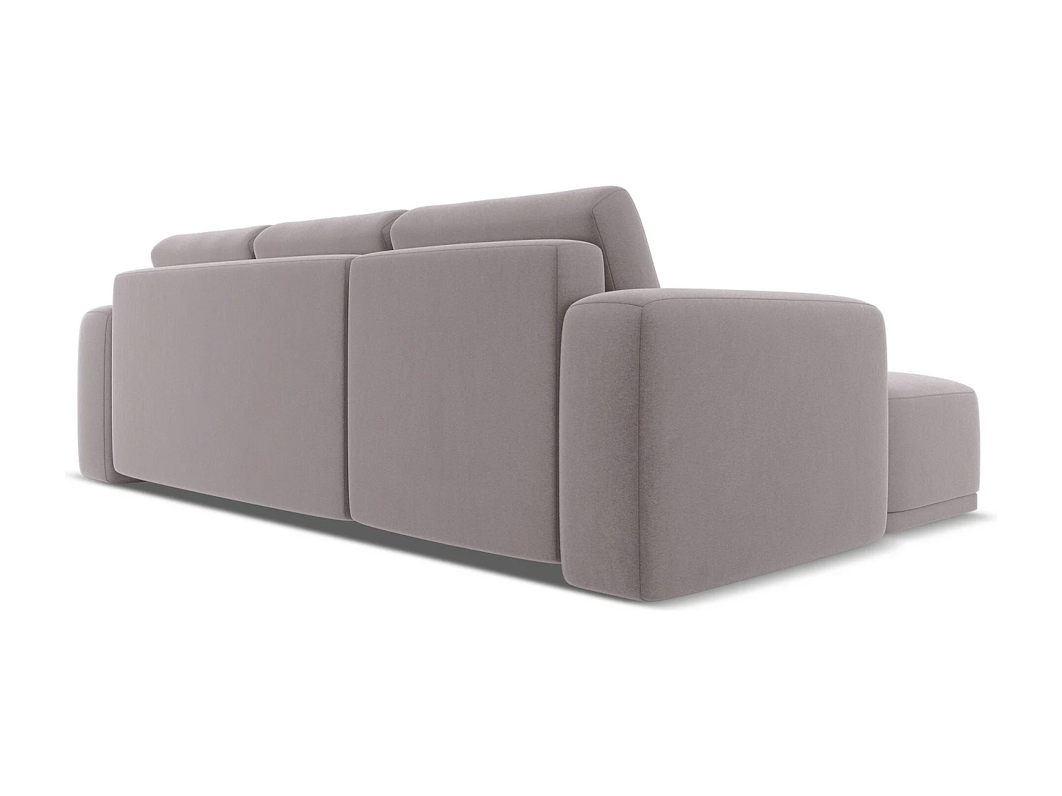 3-Sitzer Ecksofa mit Schlaffunktion - Ecke Links - Samt - Lavendel - KAILA