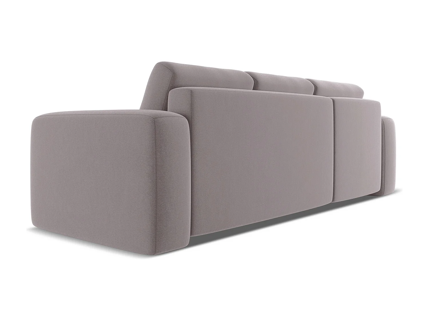 3-Sitzer Ecksofa mit Schlaffunktion - Ecke Links - Samt - Lavendel - KAILA