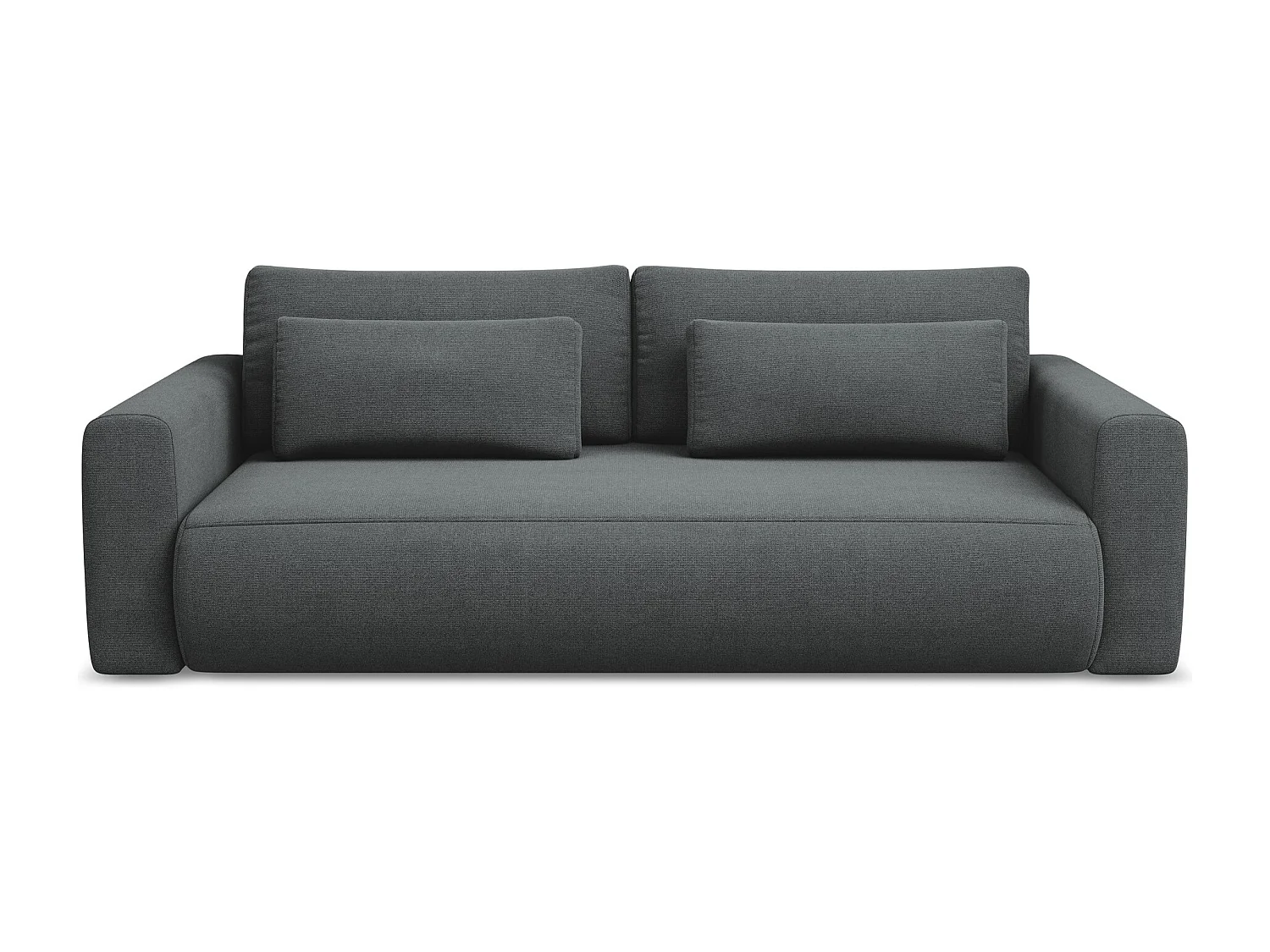 3-Sitzer Sofa mit Schlaffunktion - - Strukturstoff - Grau - KAPUA