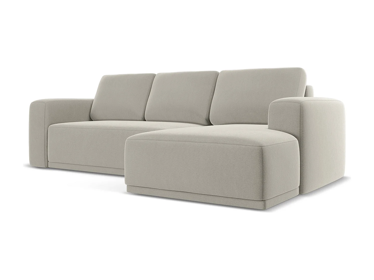 Hoekslaapbank rechts van parel velours - KAILA