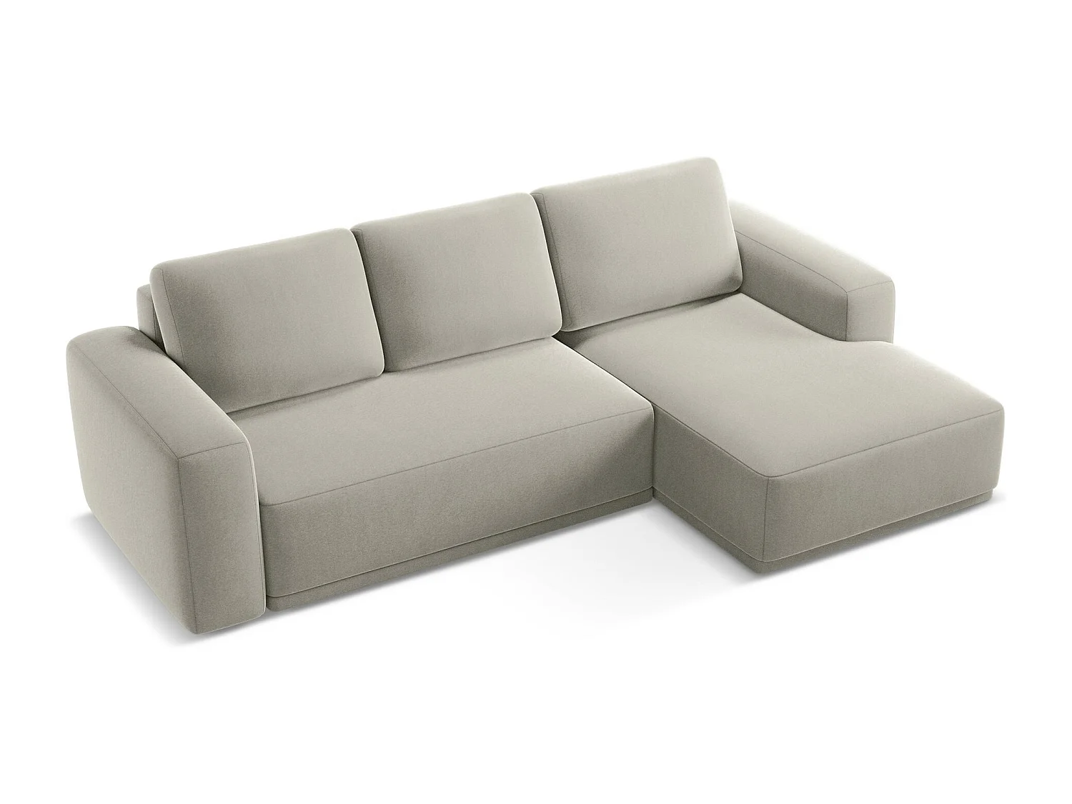 Hoekslaapbank rechts van parel velours - KAILA