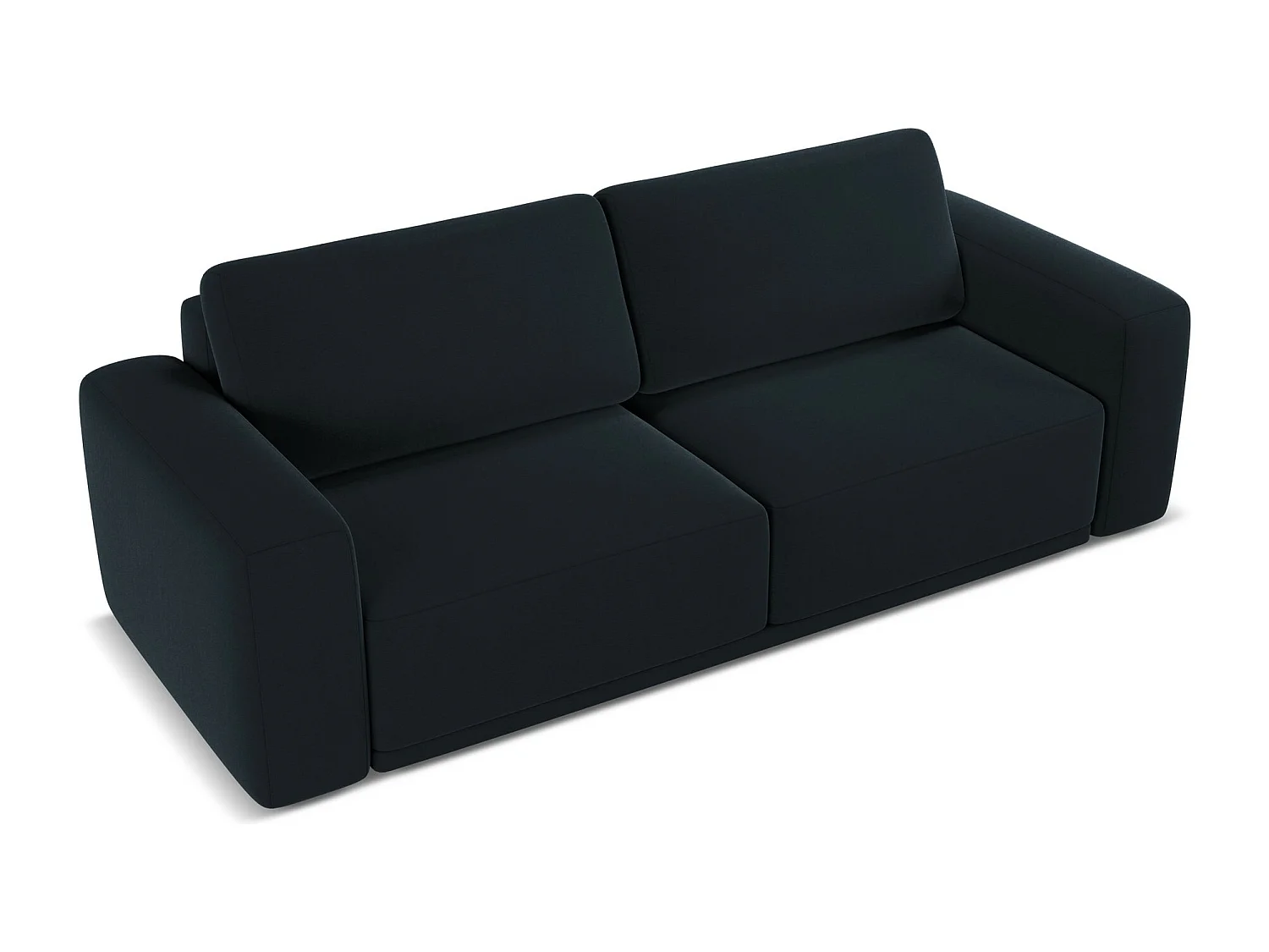 Canapé 3 places convertible en velours - bleu royal - KAILA