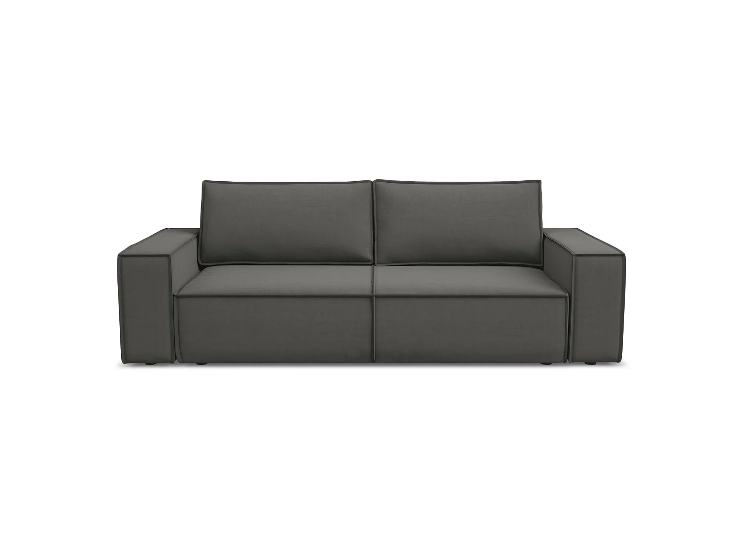 3-Sitzer Sofa mit Schlaffunktion - - Samt - Stahl - LIVORNO