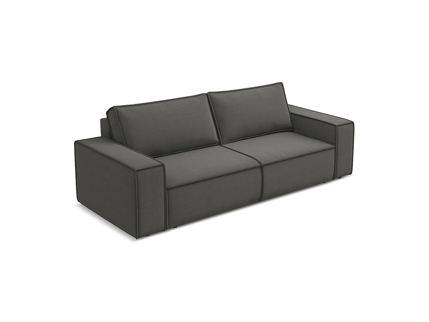 3-Sitzer Sofa mit Schlaffunktion - - Samt - Stahl - LIVORNO