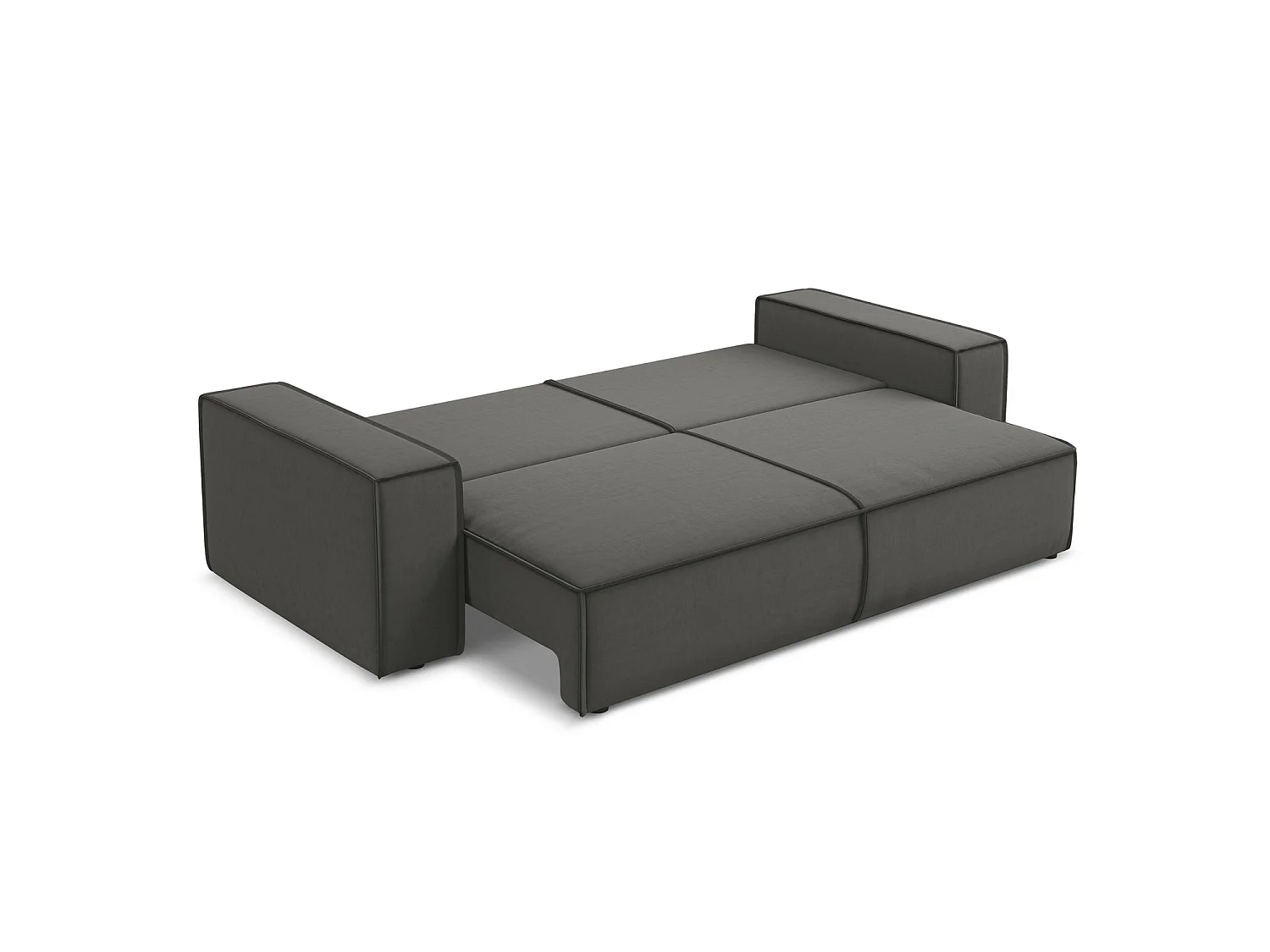 3-Sitzer Sofa mit Schlaffunktion - - Samt - Stahl - LIVORNO