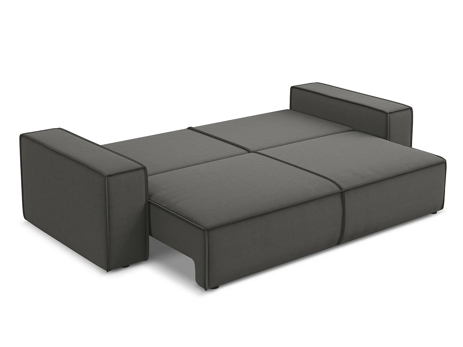 3-Sitzer Sofa mit Schlaffunktion - - Samt - Stahl - LIVORNO