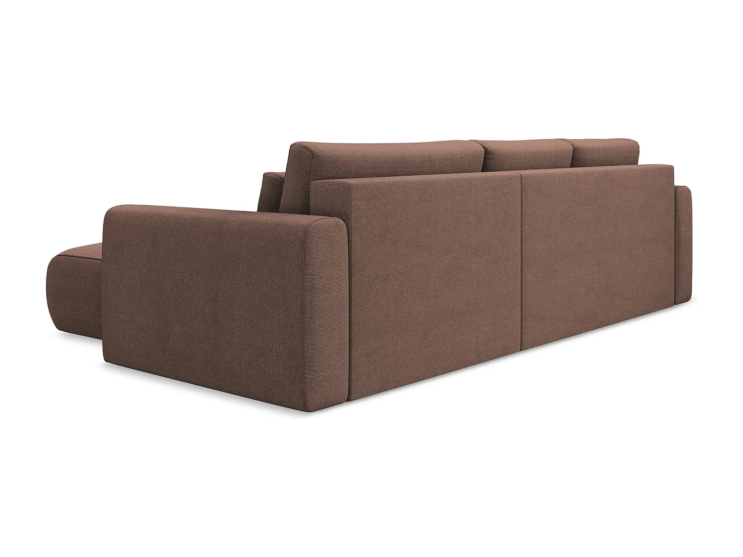 Ecksofa mit Schlaffunktion - Ecke Rechts - Strukturstoff - Puderrosa - KAPUA