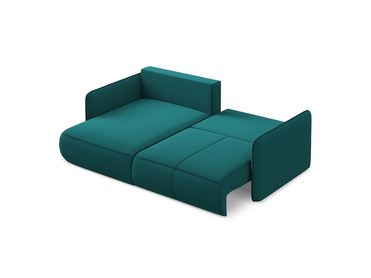 2,5-Sitzer Ecksofa mit Schlaffunktion - Ecke Links - Samt - Marine - PALERMO