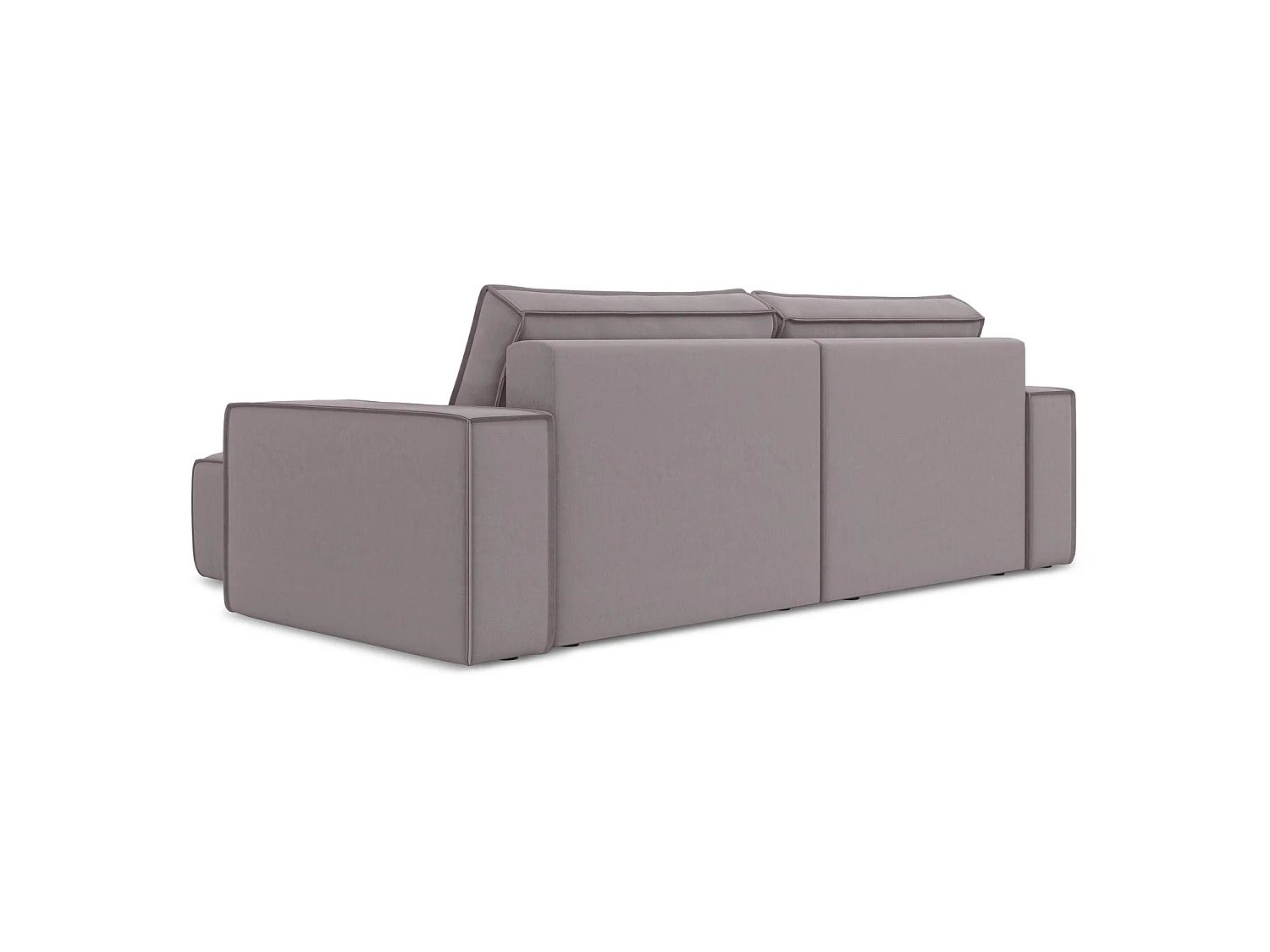 2-Sitzer Ecksofa mit Schlaffunktion - Ecke Rechts - Samt - Lavendel - LIVORNO