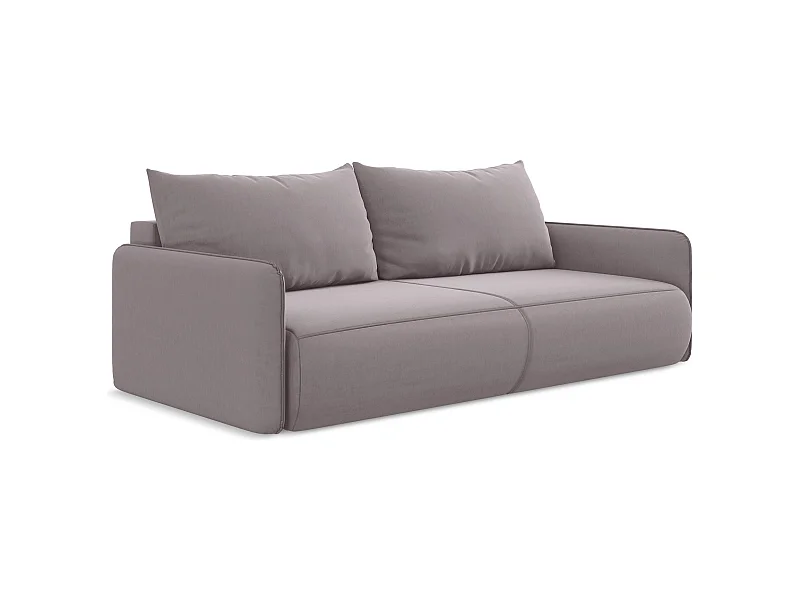 3-Sitzer Sofa mit Schlaffunktion - - Samt - Lavendel - NANEA