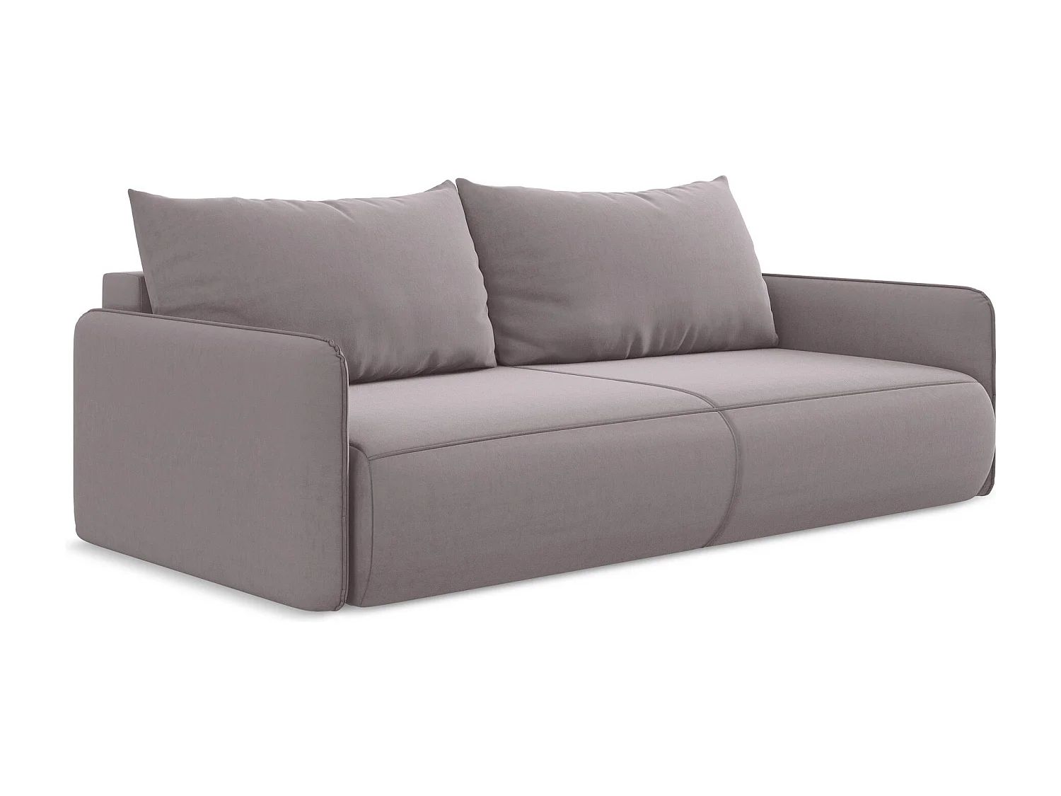 3-Sitzer Sofa mit Schlaffunktion - - Samt - Lavendel - NANEA