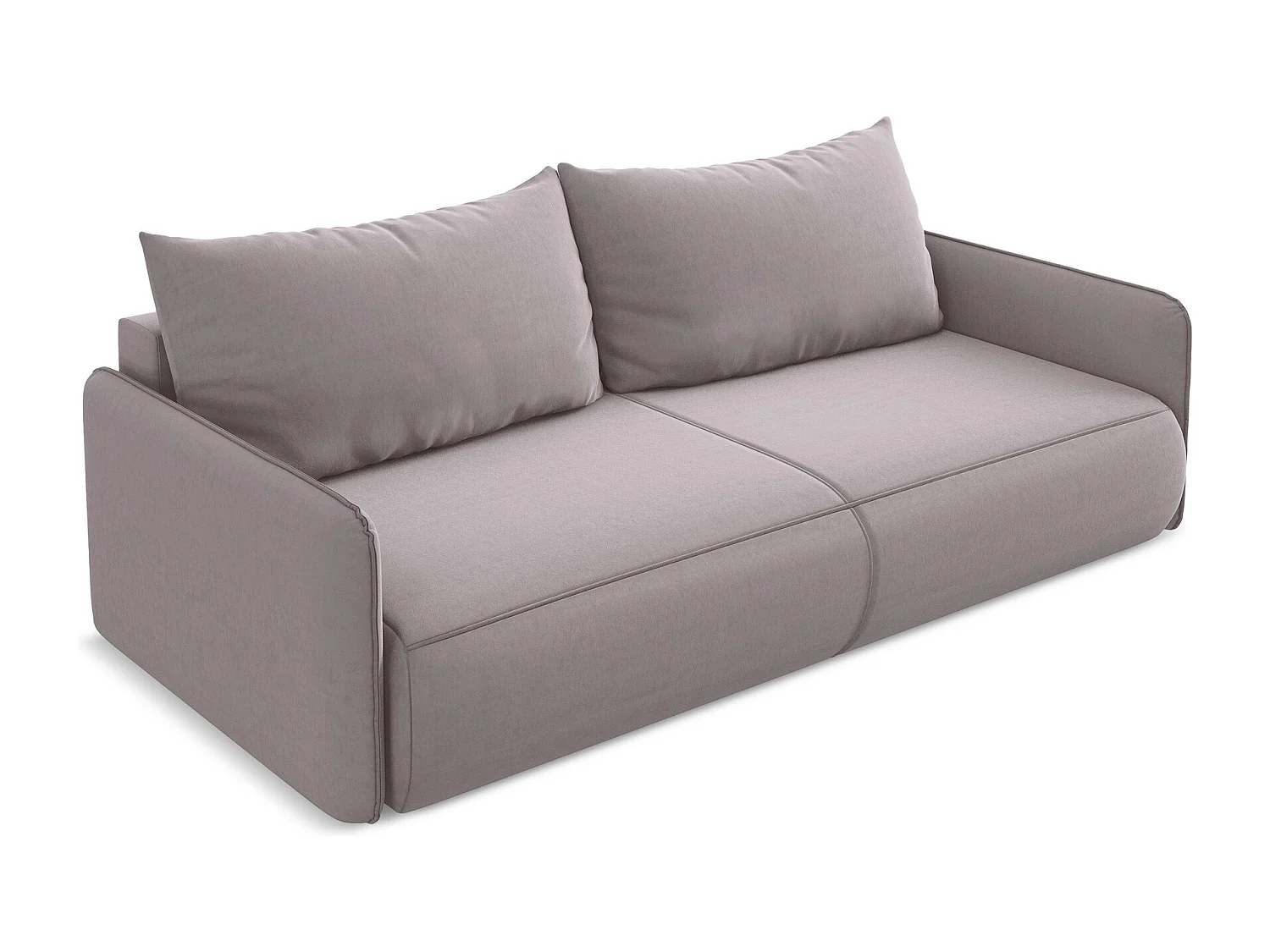 3-Sitzer Sofa mit Schlaffunktion - - Samt - Lavendel - NANEA