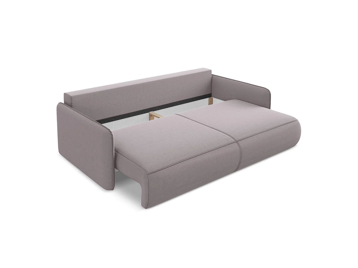 Canapé 3 places convertible en velours - lavande - PALERMO