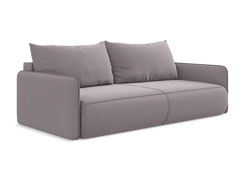 3-Sitzer Sofa mit Schlaffunktion - - Samt - Lavendel - NANEA