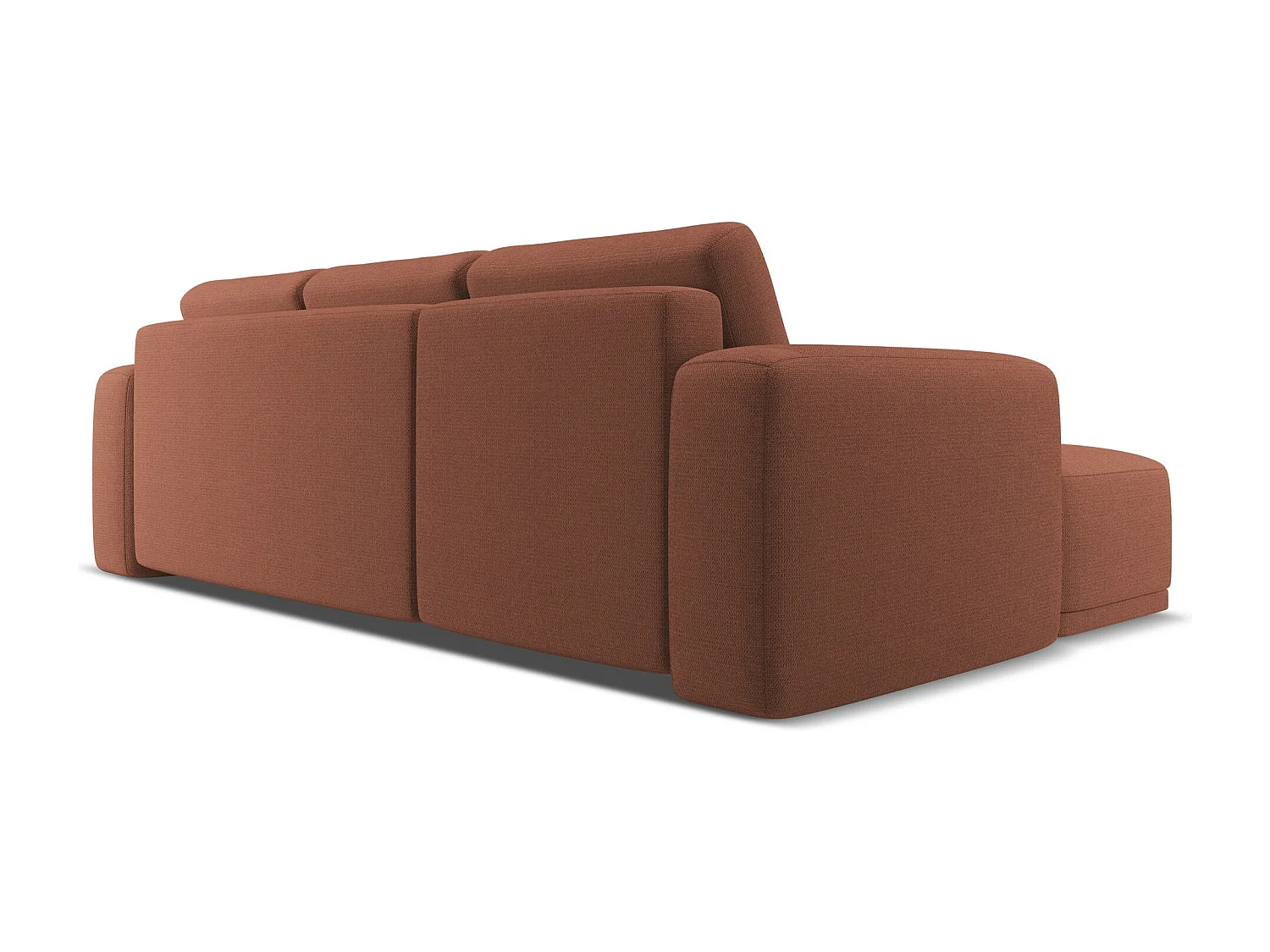 3-Sitzer Ecksofa mit Schlaffunktion - Ecke Links - Chenille - Gedämpftes Rosa - KAILA