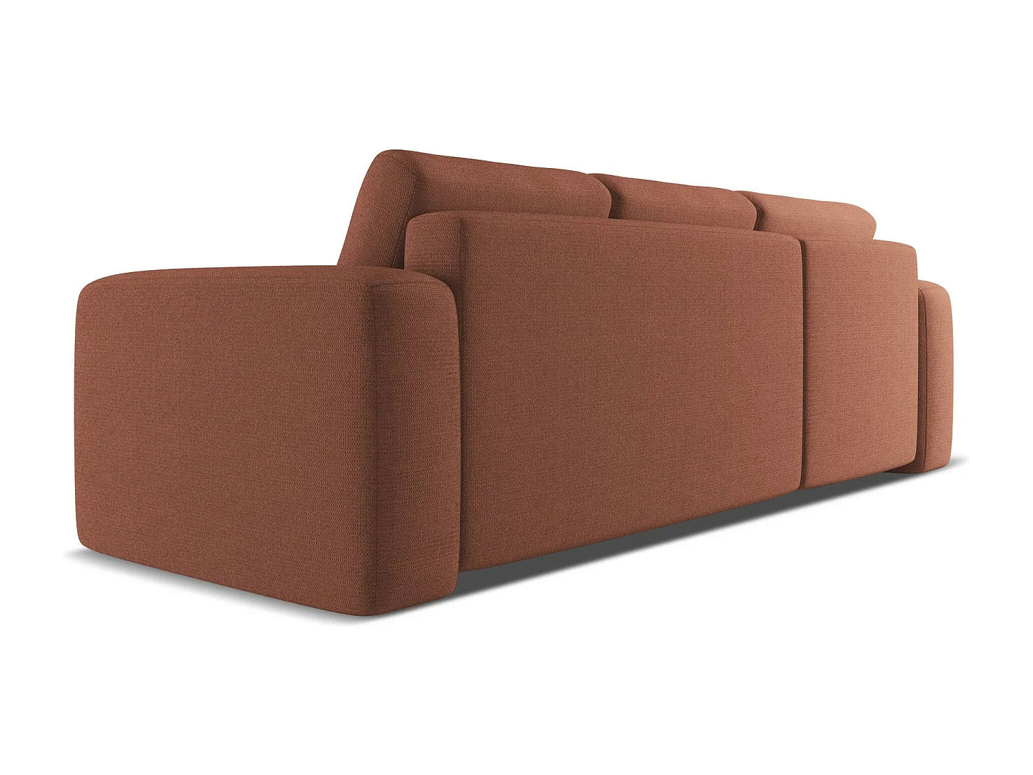 3-Sitzer Ecksofa mit Schlaffunktion - Ecke Links - Chenille - Gedämpftes Rosa - KAILA