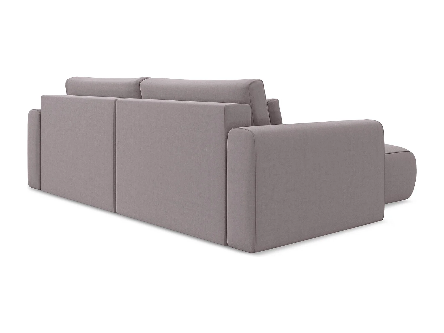 Hoekslaapbank links van lavendel velours - KAPUA