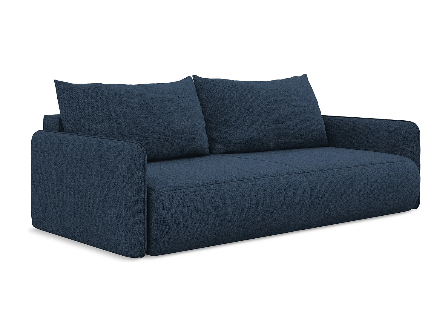 3-Sitzer Sofa mit Schlaffunktion - - Chenille - Königsblau - NANEA